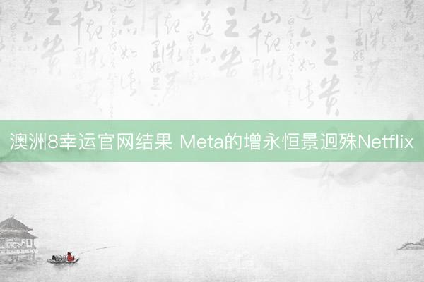 澳洲8幸运官网结果 Meta的增永恒景迥殊Netflix